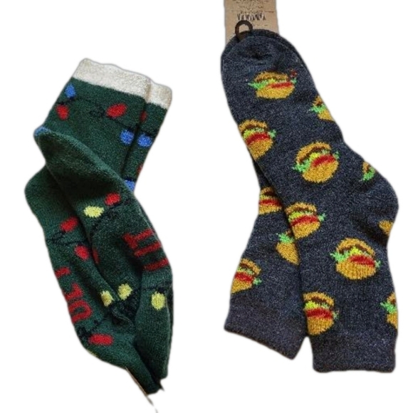 Northwest Territory Cozy Cabin Socks - Green and Gray - Picture 3 of 5